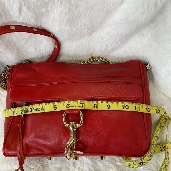 Rebecca Minkoff full size MAC red pebbled leather crossbody bag - Picture 4 of 16